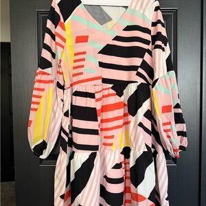Source Unknown Multicolor Long Sleeve Dress
